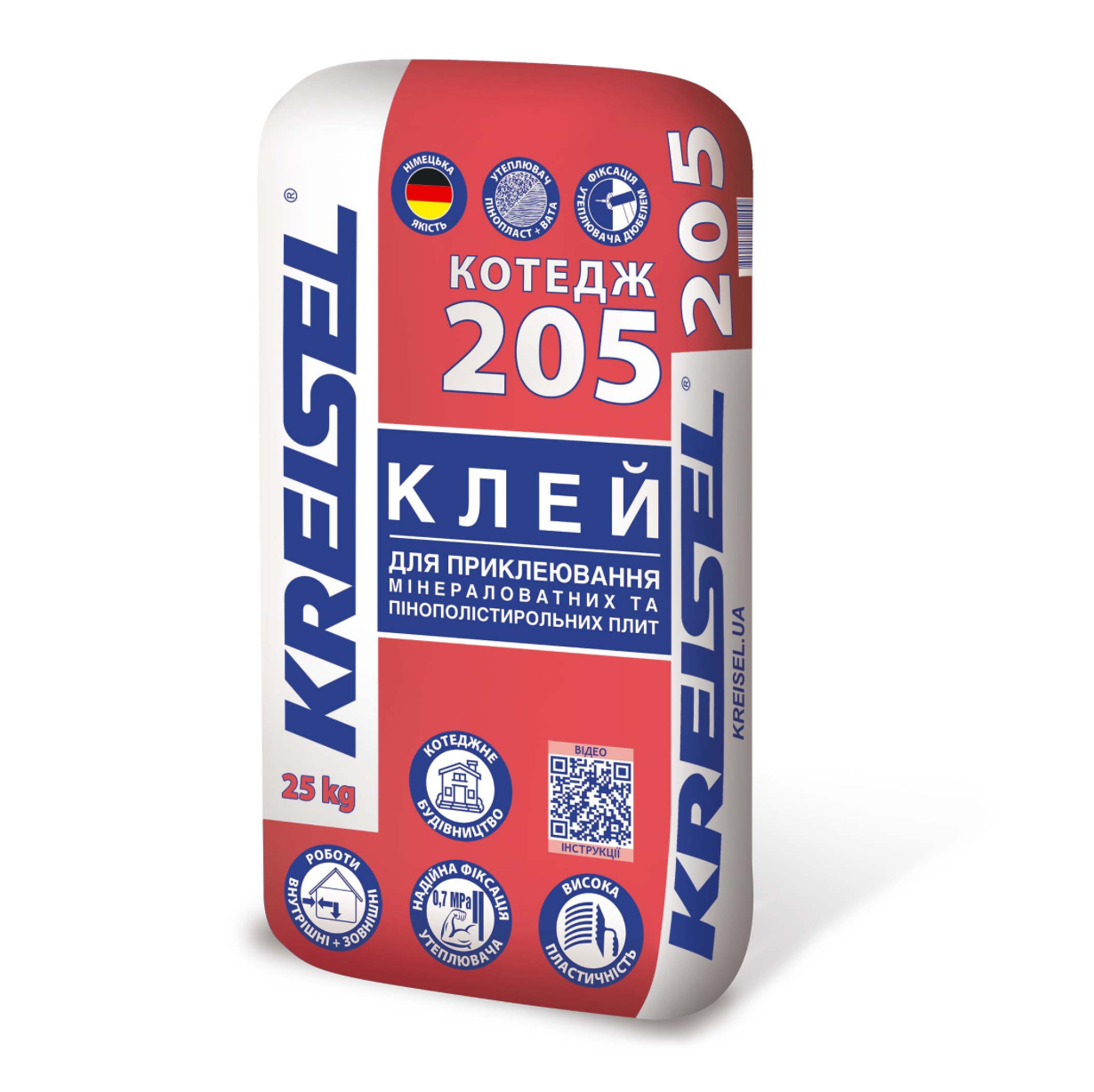 Клей для пінопласту та вати Kreisel 205 (25кг)